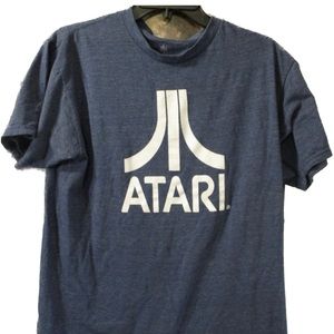 🕹️COLLECTOR’S ITEM! Atari Logo Vintage T-Shirt. Livid (grey-blue) color. Medium